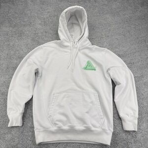 Palace Surkit Hoodie Mens Small White Green Spellout Tri-Ferg Skater Streetwear